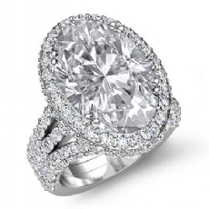 Circa Halo Triple Shank diamond Hot Deals Platinum 950