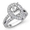 1.52Ct Pear Shape Semi Mount Halo Setting Diamond Engagement Ring Platinum 950 - javda.com 