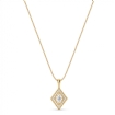 0.2Ct Kite Style Diamond Pendant Necklace In 14k Yellow Gold 18 Inch Chain - javda.com 