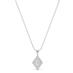 0.2Ct Kite Style Diamond Pendant Necklace In 14k White Gold 18 Inch Chain - javda.com 