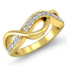 Round Diamond Women Wedding Band 14k Gold Yellow Ring (0.25Ct. tw.)