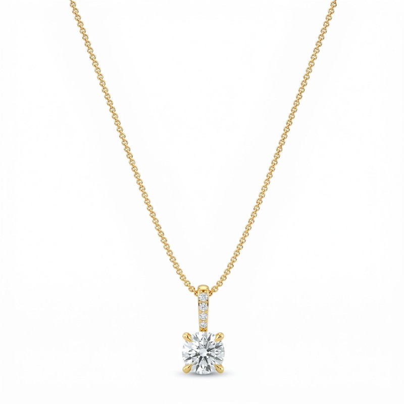  diamond Pendant 14k Gold Yellow