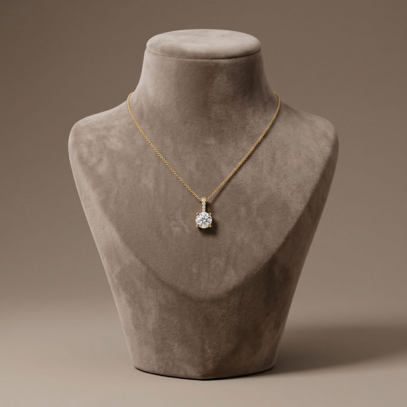  diamond Pendant 14k Gold Yellow