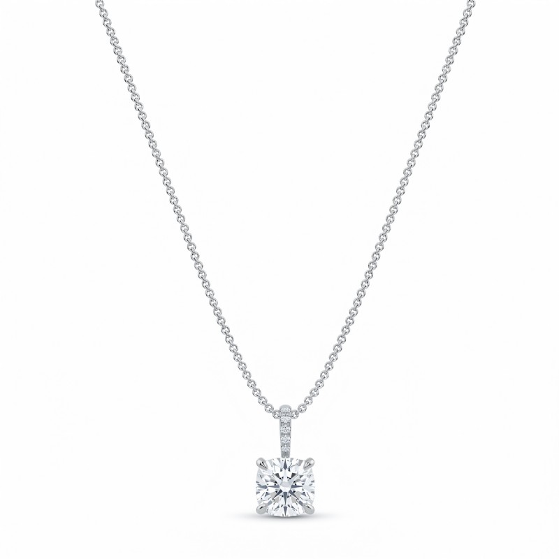  diamond Pendant 14k Gold White