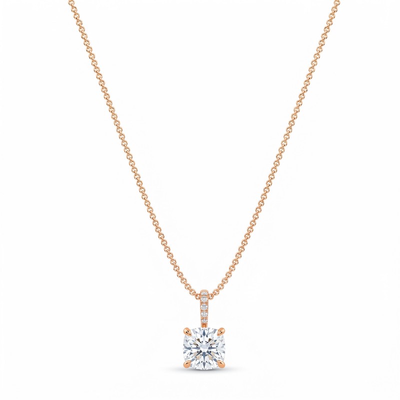  diamond Pendant 14k Rose Gold