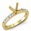 0.2Ct Round Diamond Pave Classic Engagement Ring Setting 14k Yellow Gold - javda.com 