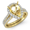 1.3Ct Pear Shape Semi Mount Diamond Engagement Ring 18k Yellow Gold Halo Setting - javda.com 