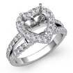 1.55Ct Diamond Engagement Heart Cut Ring 14k White Gold Halo Setting Semi Mount - javda.com 