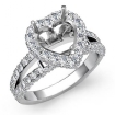 1.55Ct Diamond Engagement Heart Cut Ring 18k White Gold Halo Setting Semi Mount - javda.com 