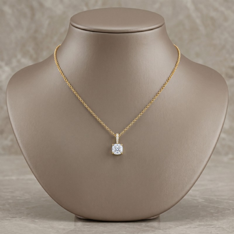  diamond Pendant 14k Gold Yellow