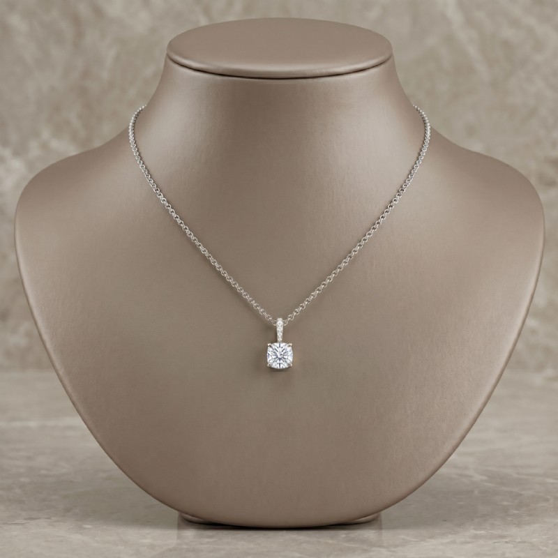  diamond Pendant 14k Gold White