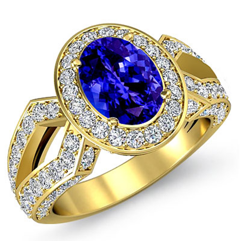 Vintage Halo Pave Filigree Oval diamond engagement Ring in 18k Gold Yellow