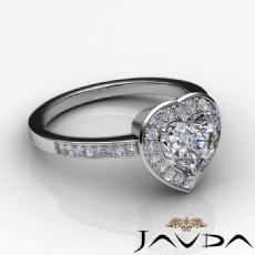 Diamond Accent Halo Pave diamond Ring Platinum 950