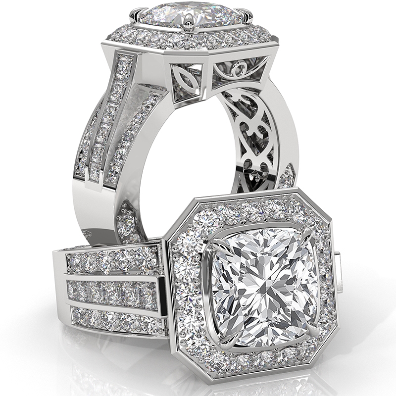  diamond Ring 14k Gold White