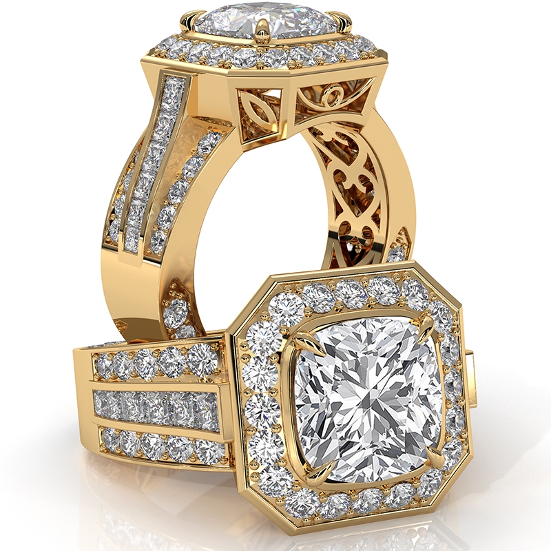  diamond Ring 14k Gold Yellow