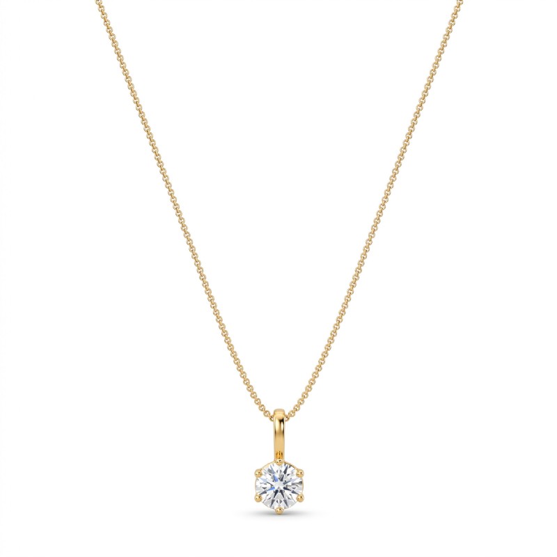  diamond Pendant 14k Gold Yellow