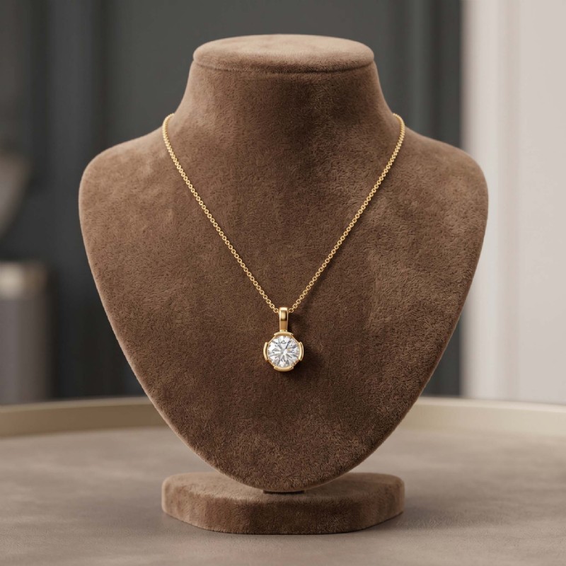  diamond Pendant 14k Gold Yellow