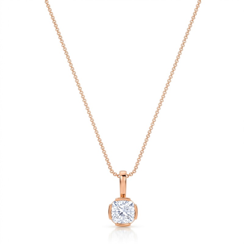  diamond Pendant 14k Rose Gold