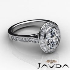 Modern Accents Bezel Halo diamond Ring 14k Gold White