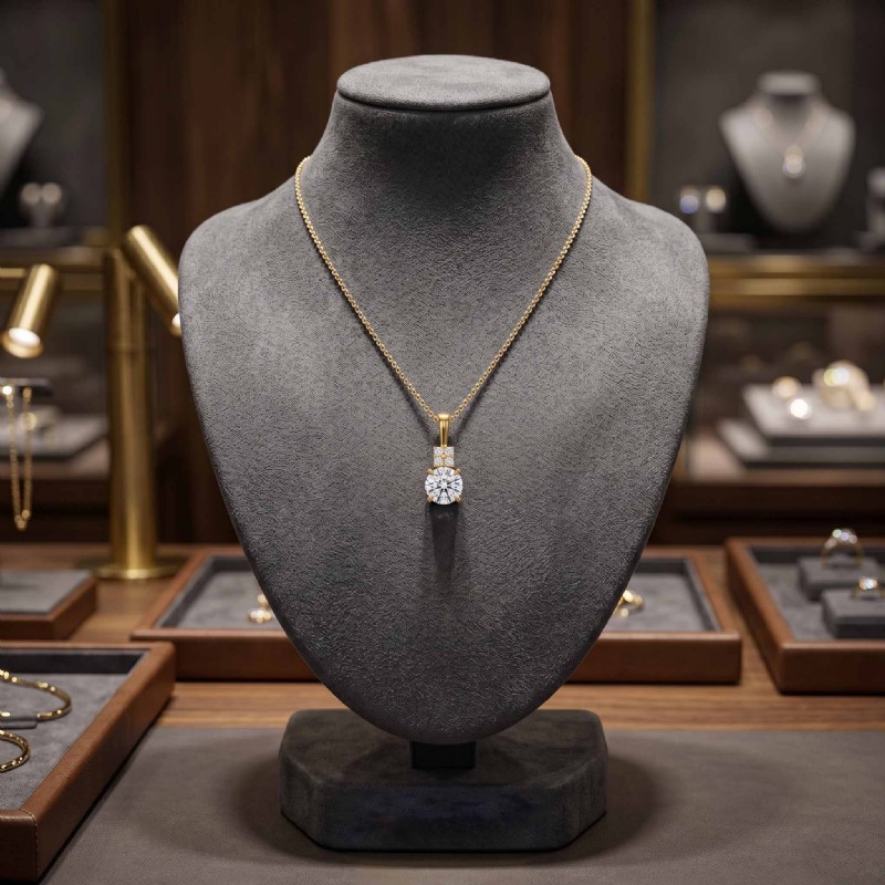  diamond Pendant 14k Gold Yellow