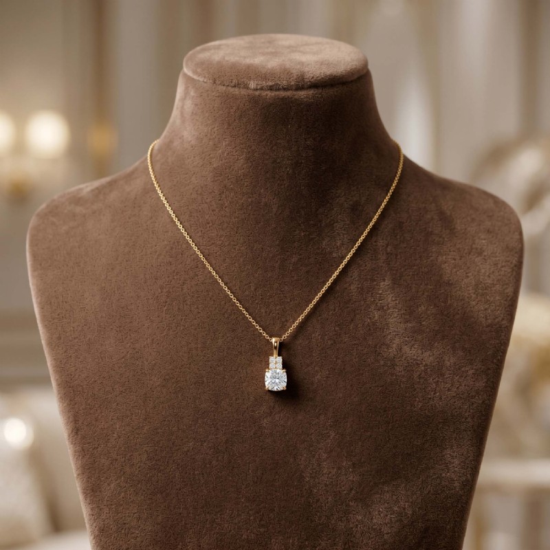  diamond Pendant 14k Gold Yellow