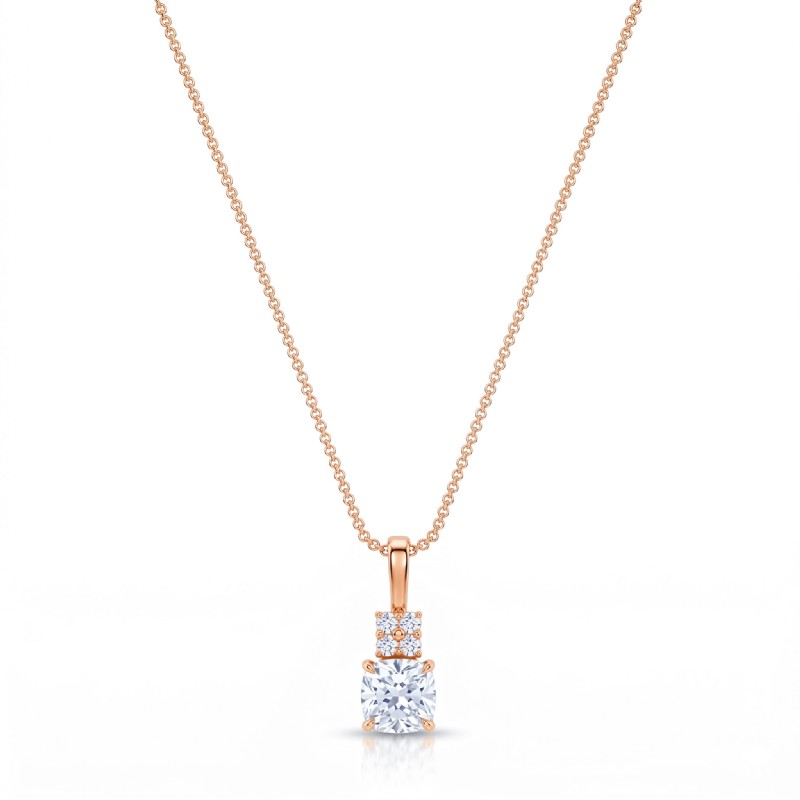  diamond Pendant 14k Rose Gold