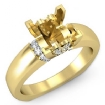 0.35Ct Diamond Classic Solitaire Engagement Ring 18k Yellow Gold Semi Mount - javda.com 