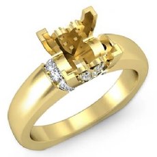 Diamond Classic Solitaire Engagement Ring 18k Gold Yellow Semi Mount (0.35Ct. tw.)
