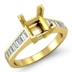 0.85Ct Baguette Channel Diamond Engagement Ring Setting 18k Yellow Gold - javda.com 