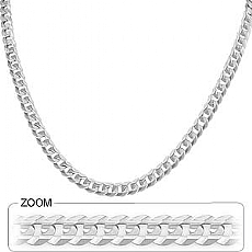 14k White Gold Men's Solid Cuban Chain (5.9mm,24