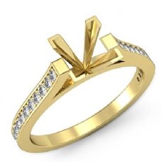 Princess Diamond Engagement Ring Side Stone Setting 18k Gold Yellow (0.25Ct. tw.)