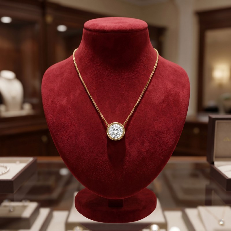  diamond Pendant 14k Gold Yellow