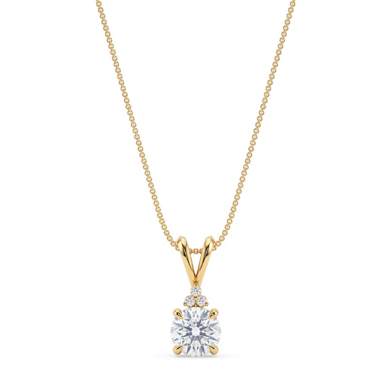  diamond Pendant 14k Gold Yellow
