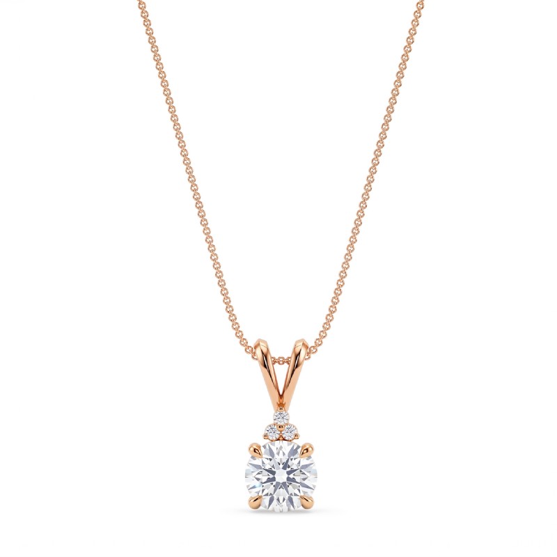  diamond Pendant 18k Rose Gold
