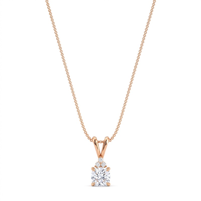  diamond Pendant 14k Rose Gold