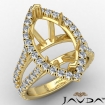 1.05Ct U Split Pave Halo Marquise Semi Mount Diamond Engagement Ring 14k Yellow Gold - javda.com 
