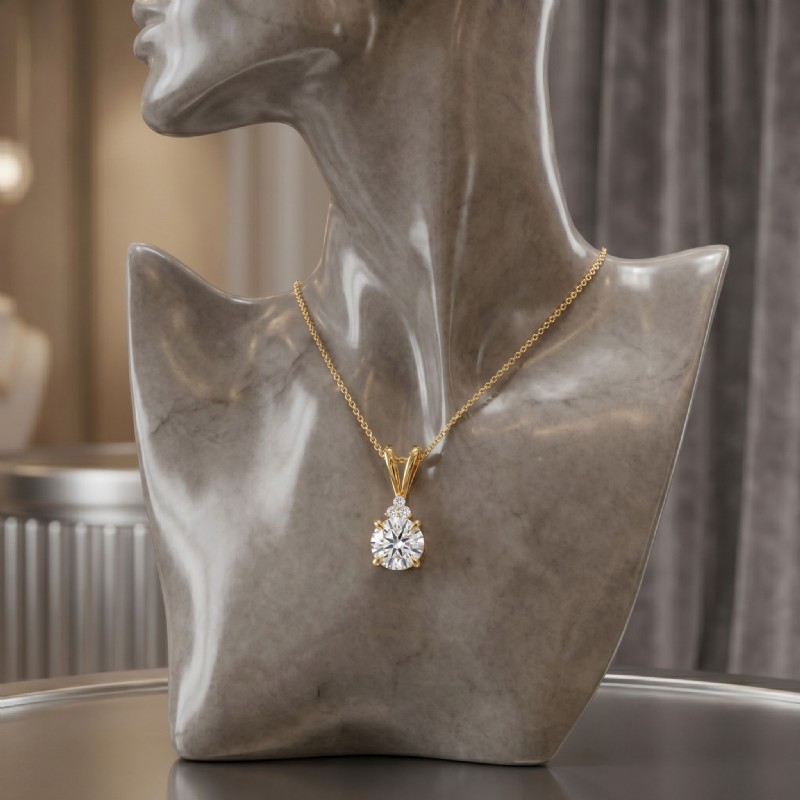  diamond Pendant 14k Gold Yellow