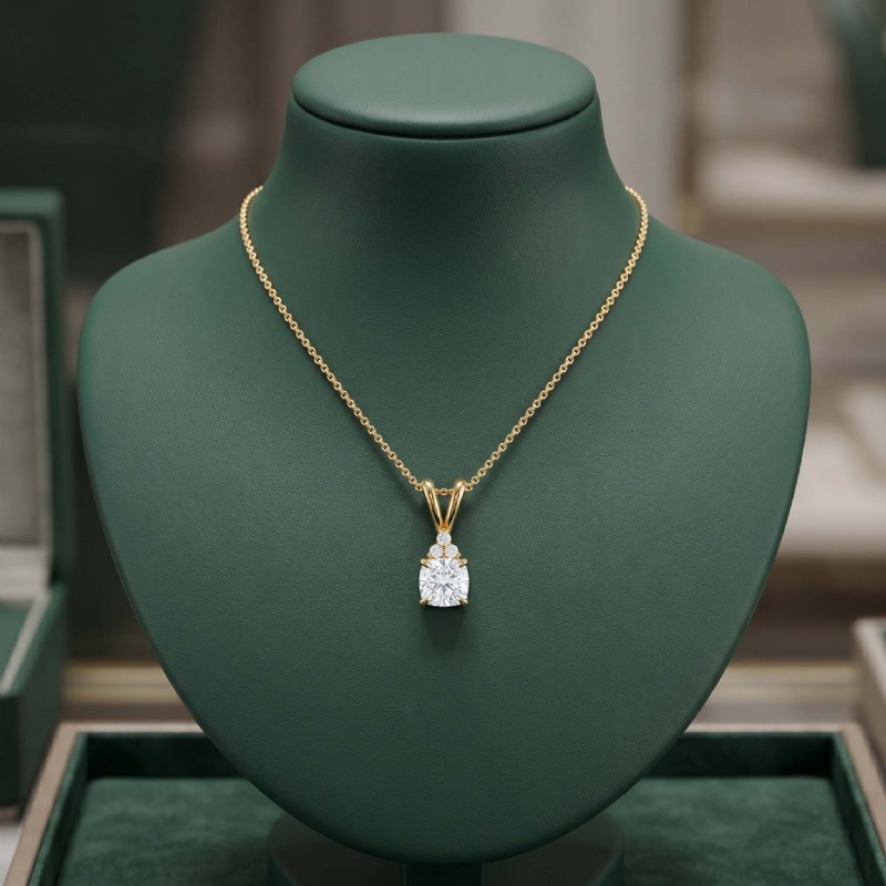  diamond Pendant 14k Gold Yellow