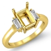 3Stone Diamond Baguette Emerald Engagement Ring Setting 14k Yellow Gold 0.25Ct - javda.com 