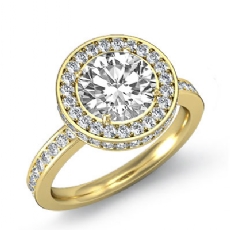 Crown Halo Petite Pave Set diamond Hot Deals 14k Gold Yellow