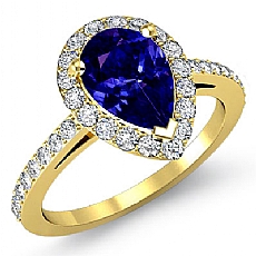 Halo Side-Stone Filigree diamond Ring 18k Gold Yellow