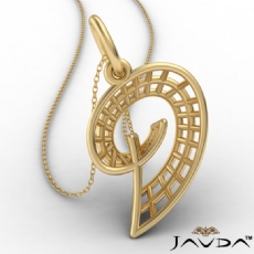Dashing Wired D Pendant Necklace 18