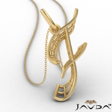 Fantastic Wired F Pendant Necklace 18