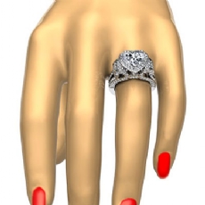  diamond Ring 14k Gold White