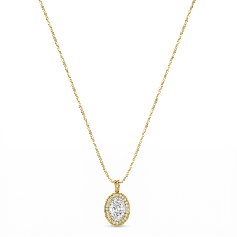  diamond Pendant 18k Gold Yellow