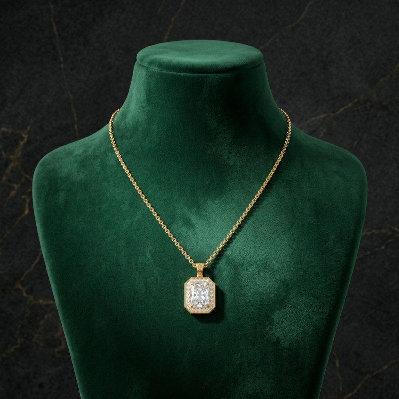  diamond Pendant 18k Gold Yellow