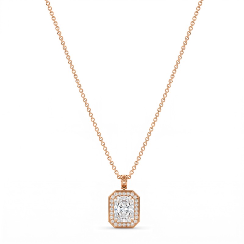  diamond Pendant 14k Rose Gold