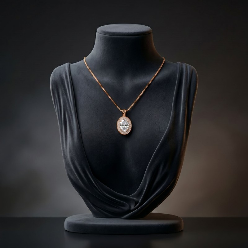  diamond Pendant 14k Rose Gold