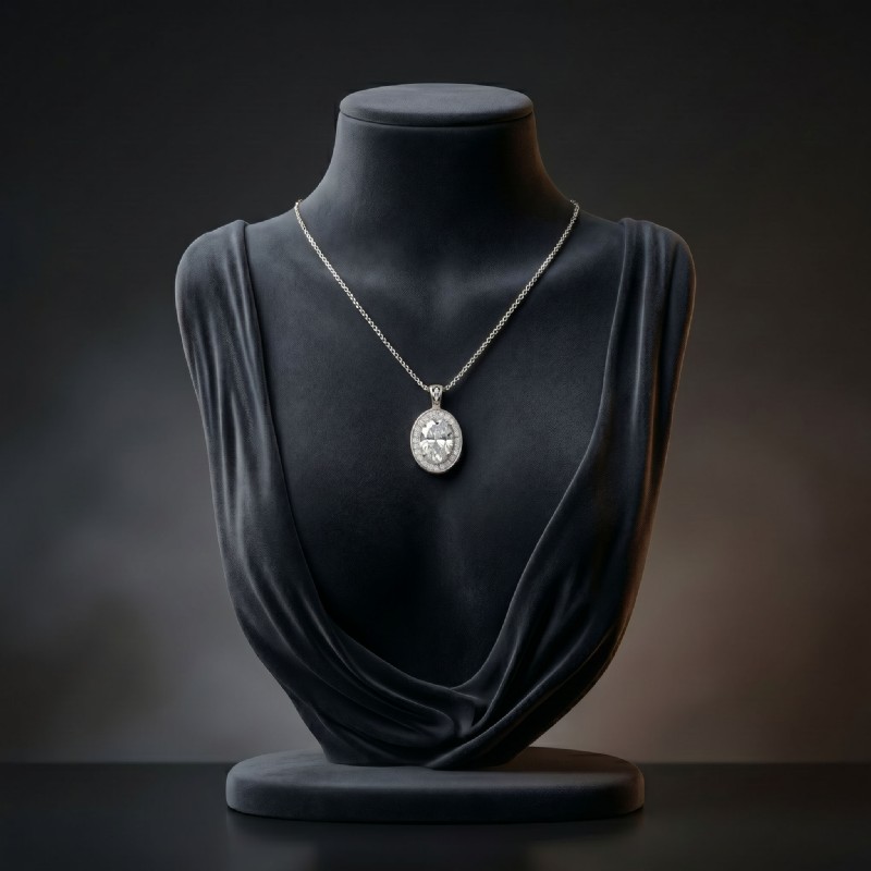  diamond Pendant 14k Gold White