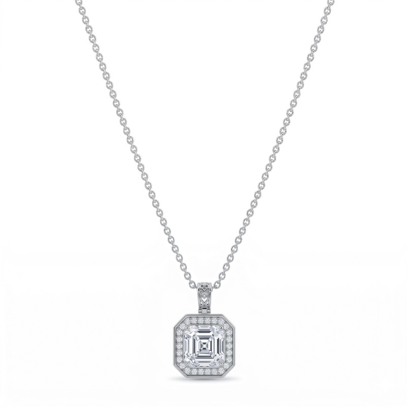  diamond Pendant 14k Gold White